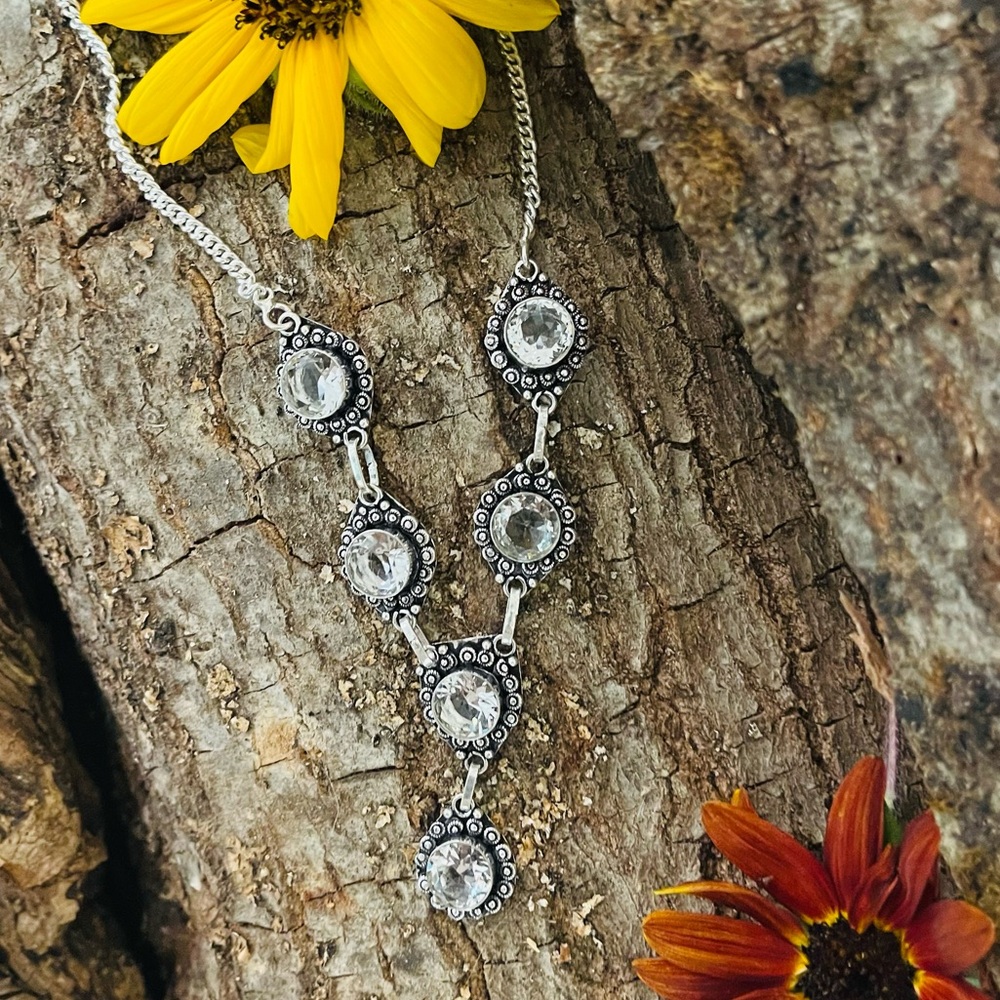 White Topaz 925 Sterling Silver Necklace